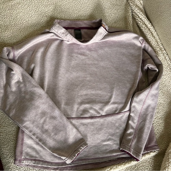 C9 by Champion mock neck pin stripe pullover nicely detailed L burgundy & ivory - Picture 4 of 7